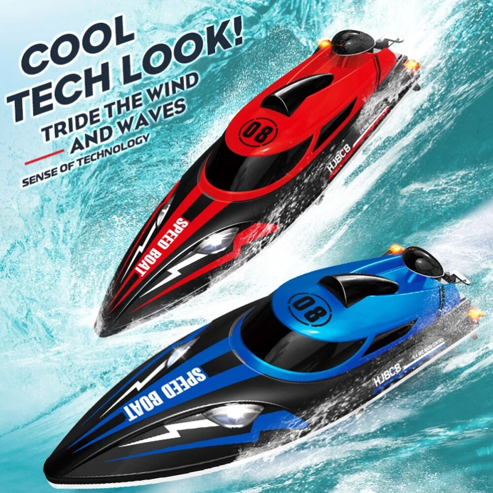 HJ808 RC Boat 2.4Ghz 25km/h High Speed Remote Control Racing Ship Water Speed Boat Children Model Gifts Toy