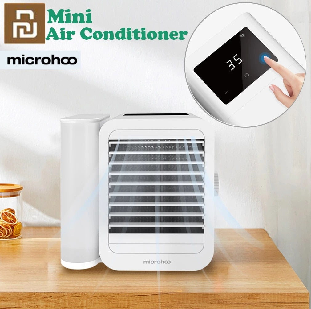YOUPIN Microhoo Mini Air Conditioner Fan Personal Portable USB Air Cooler Ventilator Bladeless Fan Conditioning For Home