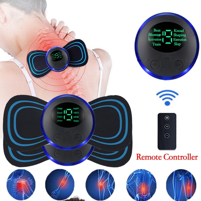 Smart Electric Neck Massager Portable Rechargeable EMS Cervical Vertebra Massage Patch For Muscle Relax Pain Relief Dropshipping