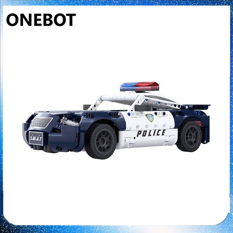 ONEBOT Building Block Toy Boy Gift Puzzle Entertainment Police car building blocks