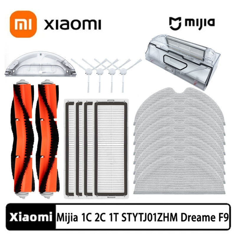 Accessory Replacement Parts Accessory Set for Xiaomi Robot Vacuum S12 & Xiaomi  Robot Vacuum Mop 2S Robot Vacuum Cleaner, 2 Main Brushes, 6 Side Brushes, 4  Filters, 4 Mop Wipes : 