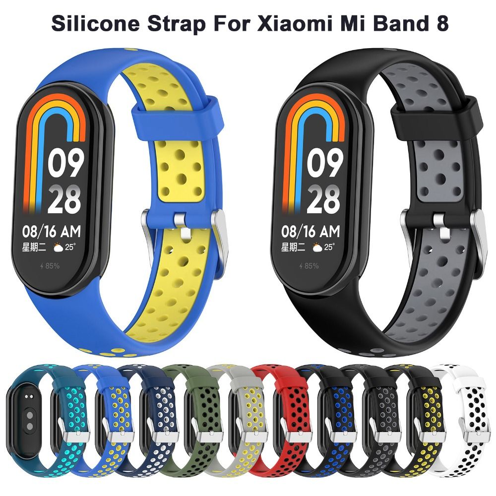 Soft Silicone Strap for Xiaomi Mi Band 8 Breathable Sport Bracelet Wristband Belt for MiBand 8 Replacement Correa Watchband