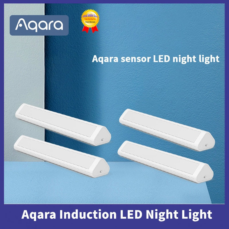 Aqara Induction LED Night Light Magnetic Installation with Human Body Light Sensor 2 Level Brightness 8 Month Standby Tim