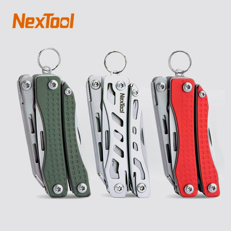 NexTool Mini Flagship Red / Green10 IN 1 Multi Functional Folding EDC Hand Tool Screwdriver Pliers Bottle Opener Outdoor