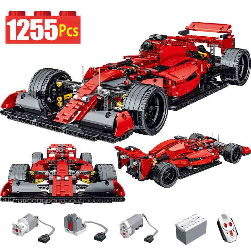 MOC Technical RC Sports Car Formula F1 Building Block City Super Speed Racing Vehicle Bricks Toys for Kids Boyfriend Gifts
