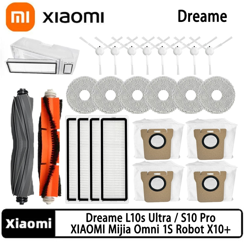 For Dreame L10s Ultra / S10 Pro Accessories XIAOMI Mijia Omni 1S B101CN Robot X10+ Robot Vacuum Main Side Brush Filter Mop parts